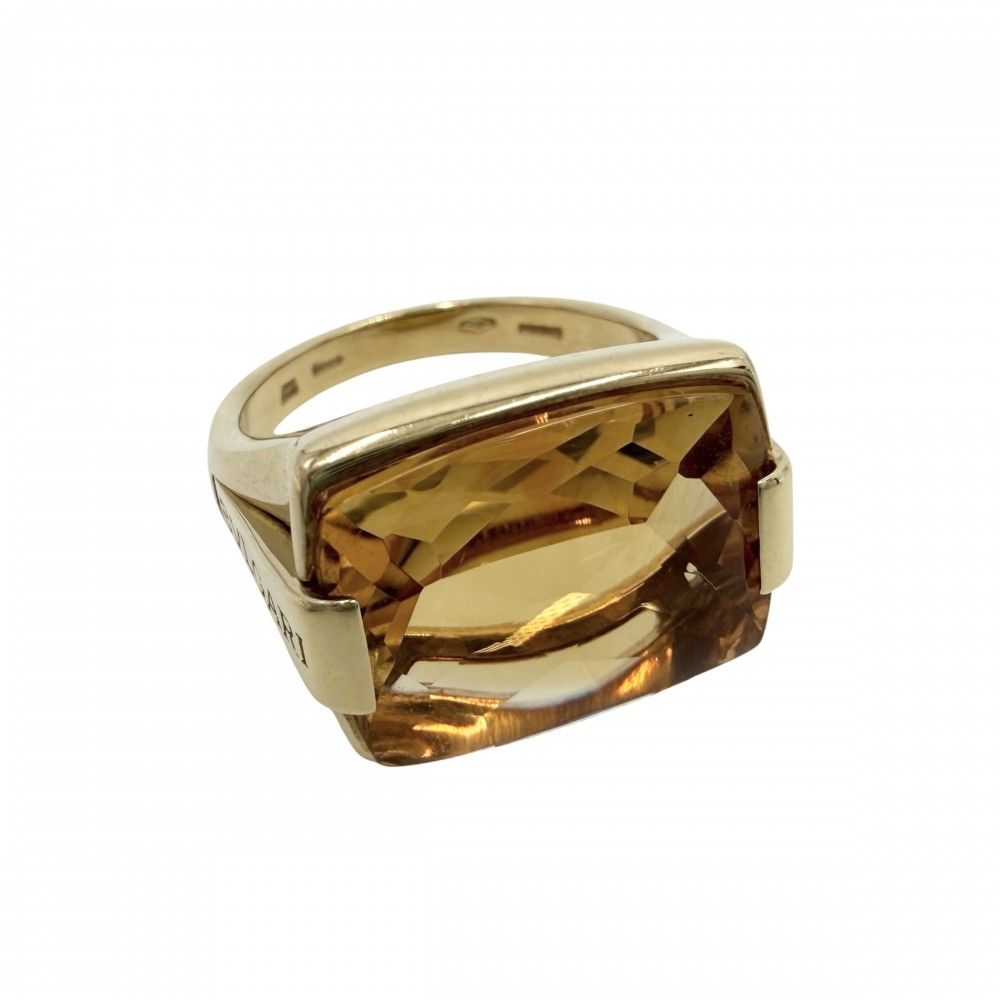 Bvlgari Ring Allegra 18k YG Gold Citrine Yellow