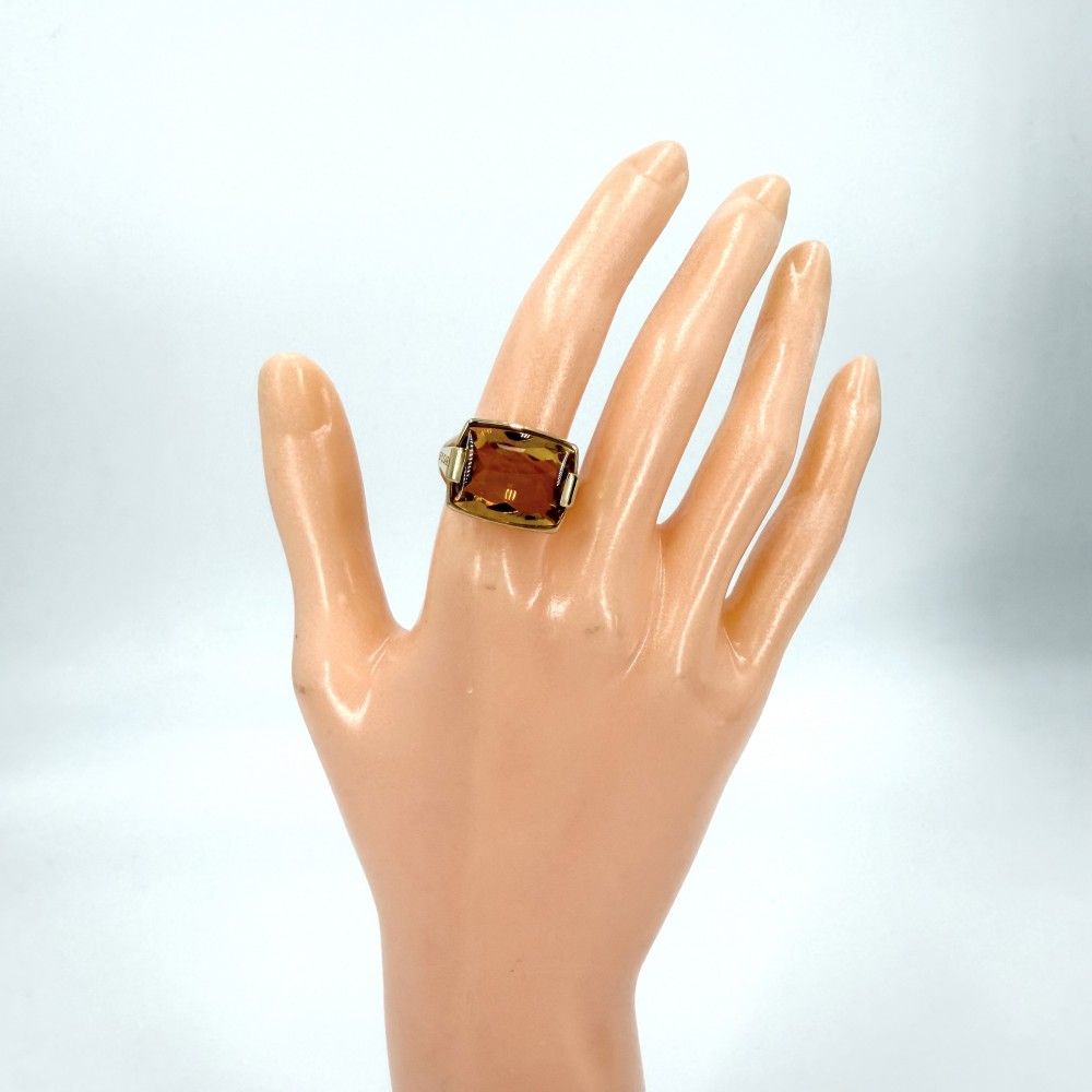 Bvlgari Ring Allegra 18k YG Gold Citrine Yellow — view 2
