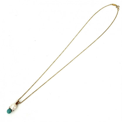 Tiffany & Co Necklace Gemstone Pearl Gold Blue — view 6