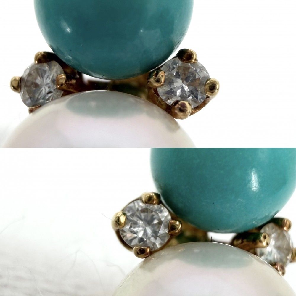 Tiffany & Co Necklace Gemstone Pearl Gold Blue — view 4