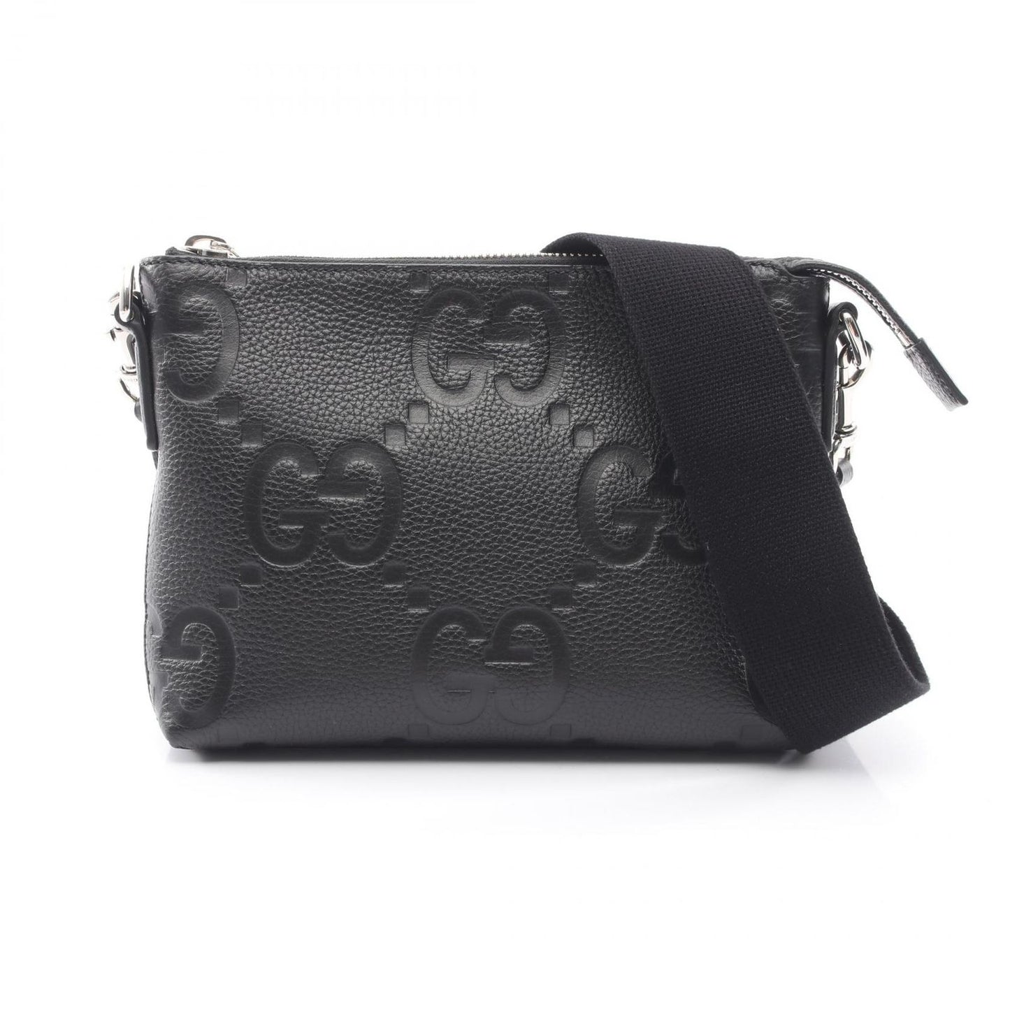 Gucci Shoulder Bag Jumbo GG Small Black Leather