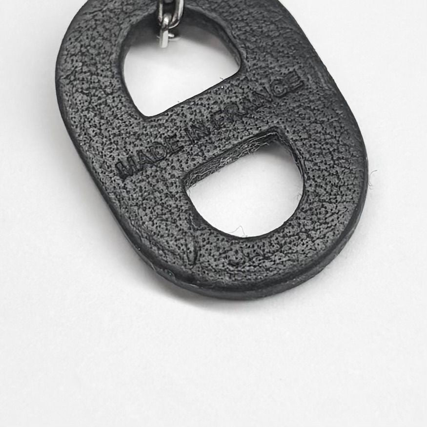Hermes Necklace Star O'maillon Chaine D'ancre Pendant Leather Silver Black — view 8