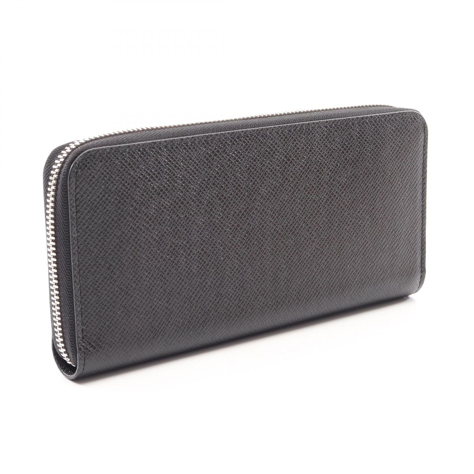 Louis Vuitton Round Wallet Zippy Horizontal Taiga Noir Leather — view 2