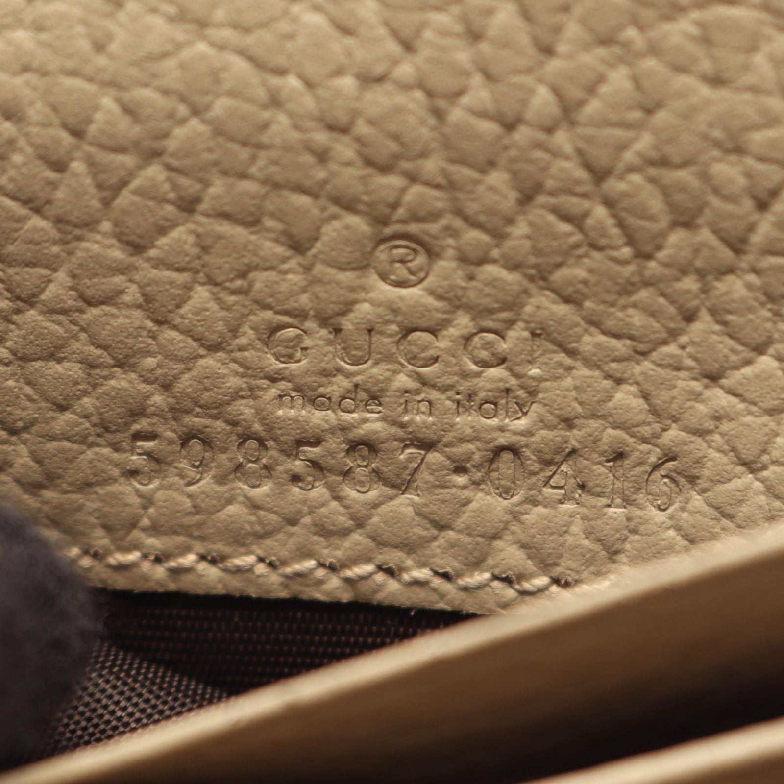 Gucci Bifold Wallet GG Marmont Beige Leather Double Bicolor Compact — view 4