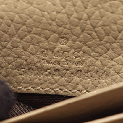 Gucci Bifold Wallet GG Marmont Beige Leather Double Bicolor Compact — view 4
