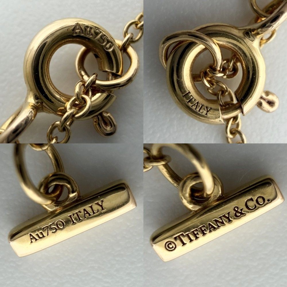 Tiffany & Co Necklace T Two Circle Pendant 18k PG Gold Onyx Black — view 5