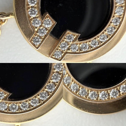 Tiffany & Co Necklace T Two Circle Pendant 18k PG Gold Onyx Black — view 4