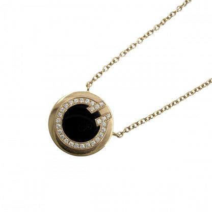 Tiffany & Co Necklace T Two Circle Pendant 18k PG Gold Onyx Black