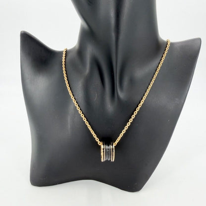 Bvlgari Pendant Star 18k PG Gold Ceramic Black — view 3