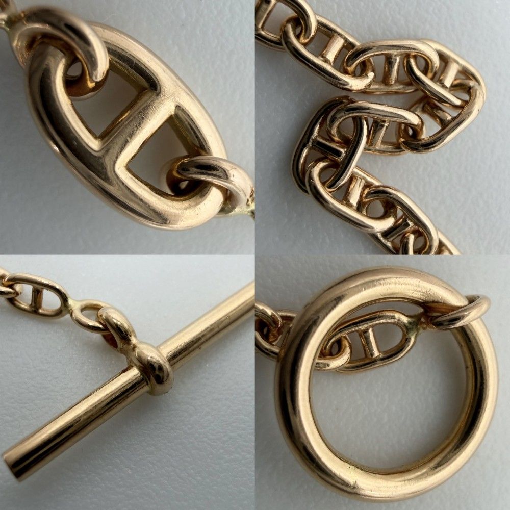 Hermes Bracelet Chaine D'ancre New Farandole 18k PG Gold — view 4