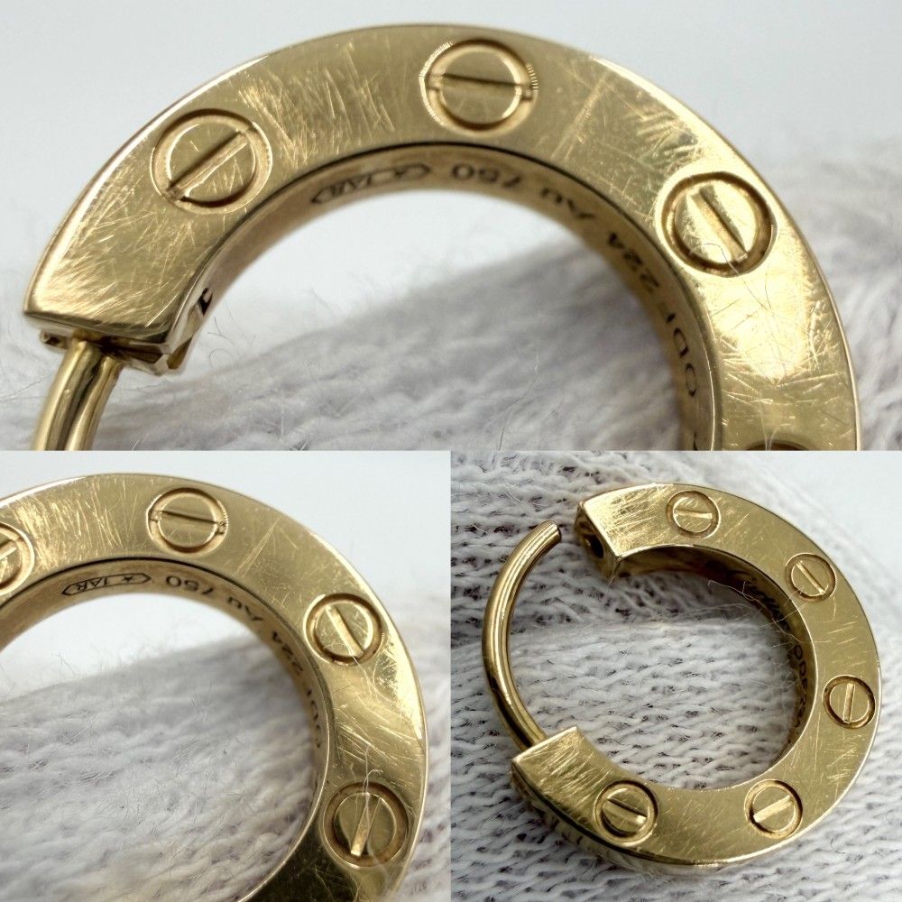 Cartier Earrings Hoop Love Single Screw 18k YG Gold — view 5