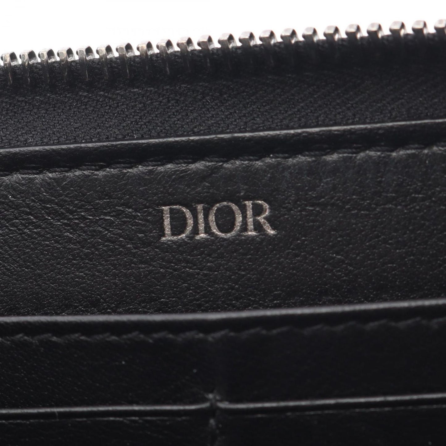 Dior Round Wallet CD Icon Long Zip Black Leather — view 4