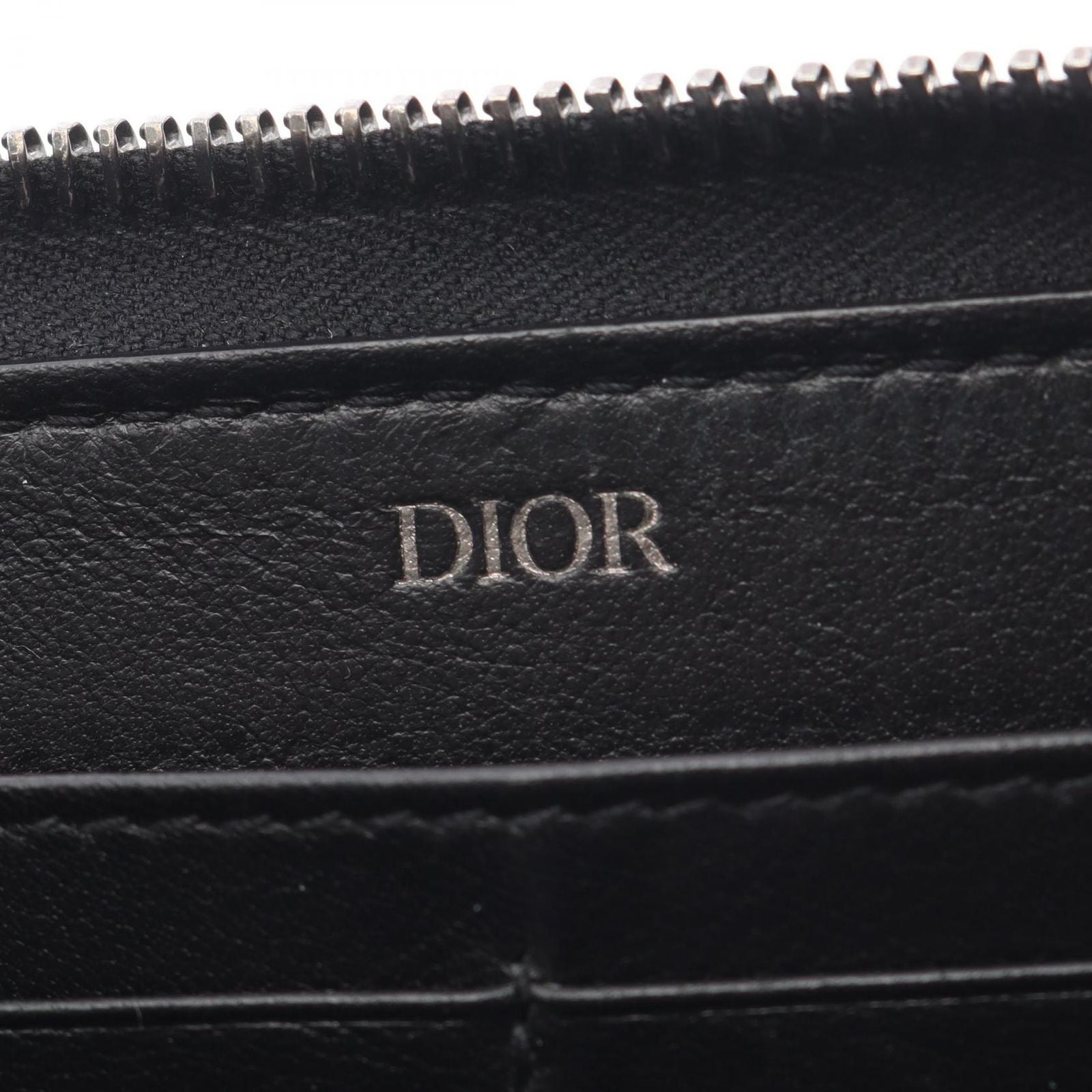 Dior Round Wallet CD Icon Long Zip Black Leather — view 4