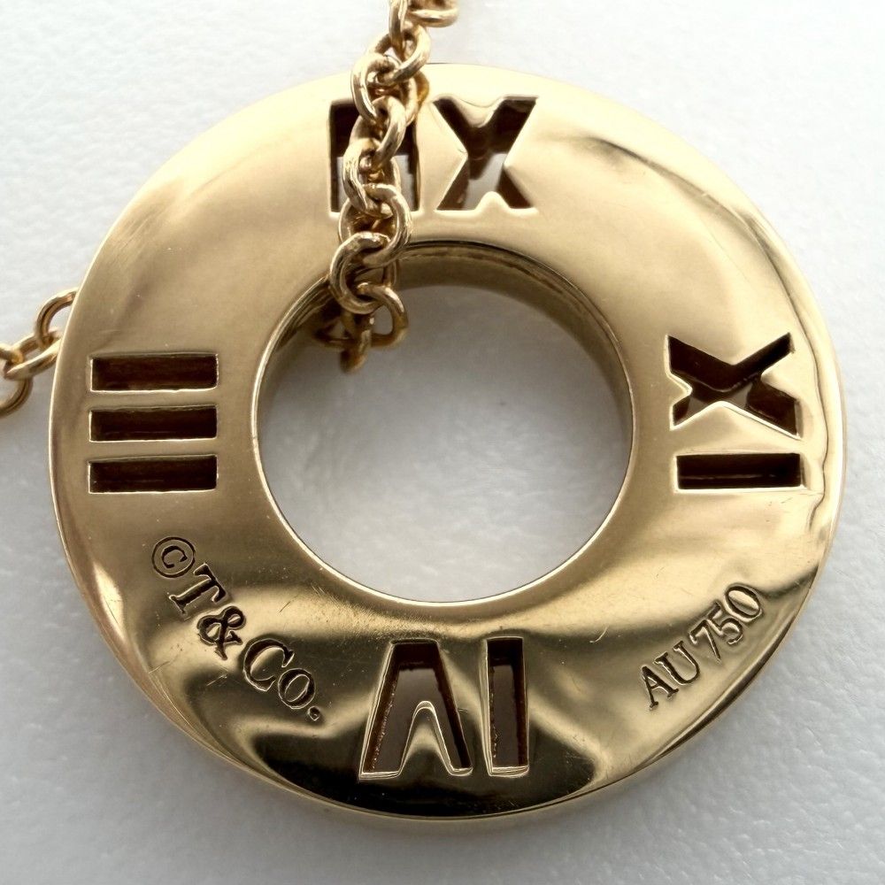 Tiffany & Co Necklace Atlas Small Earrings Pendant 18k PG Gold Diamond — view 5
