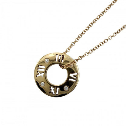 Tiffany & Co Necklace Atlas Small Earrings Pendant 18k PG Gold Diamond