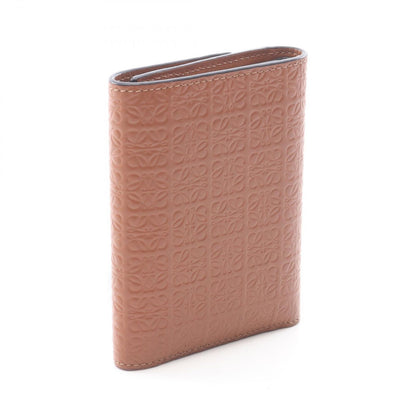 Loewe Trifold Wallet Vertical Small Brown Leather Anagram Repeat — view 2