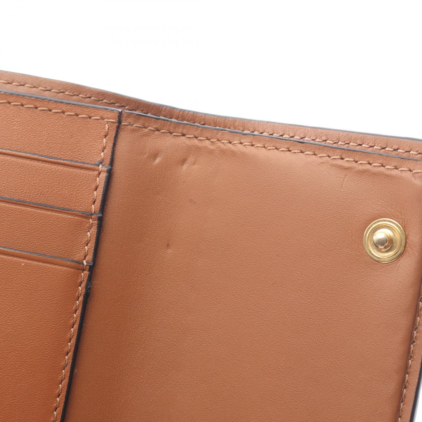 Loewe Trifold Wallet Vertical Small Brown Leather Anagram Repeat — view 7
