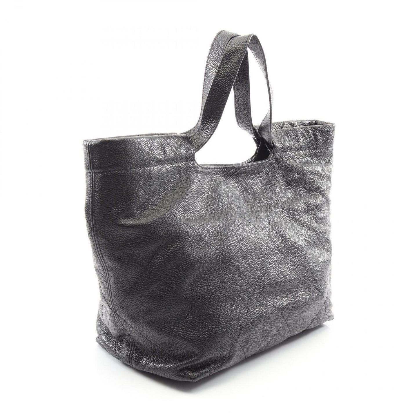 Chanel Tote Quilted Black Caviar Leather — view 2
