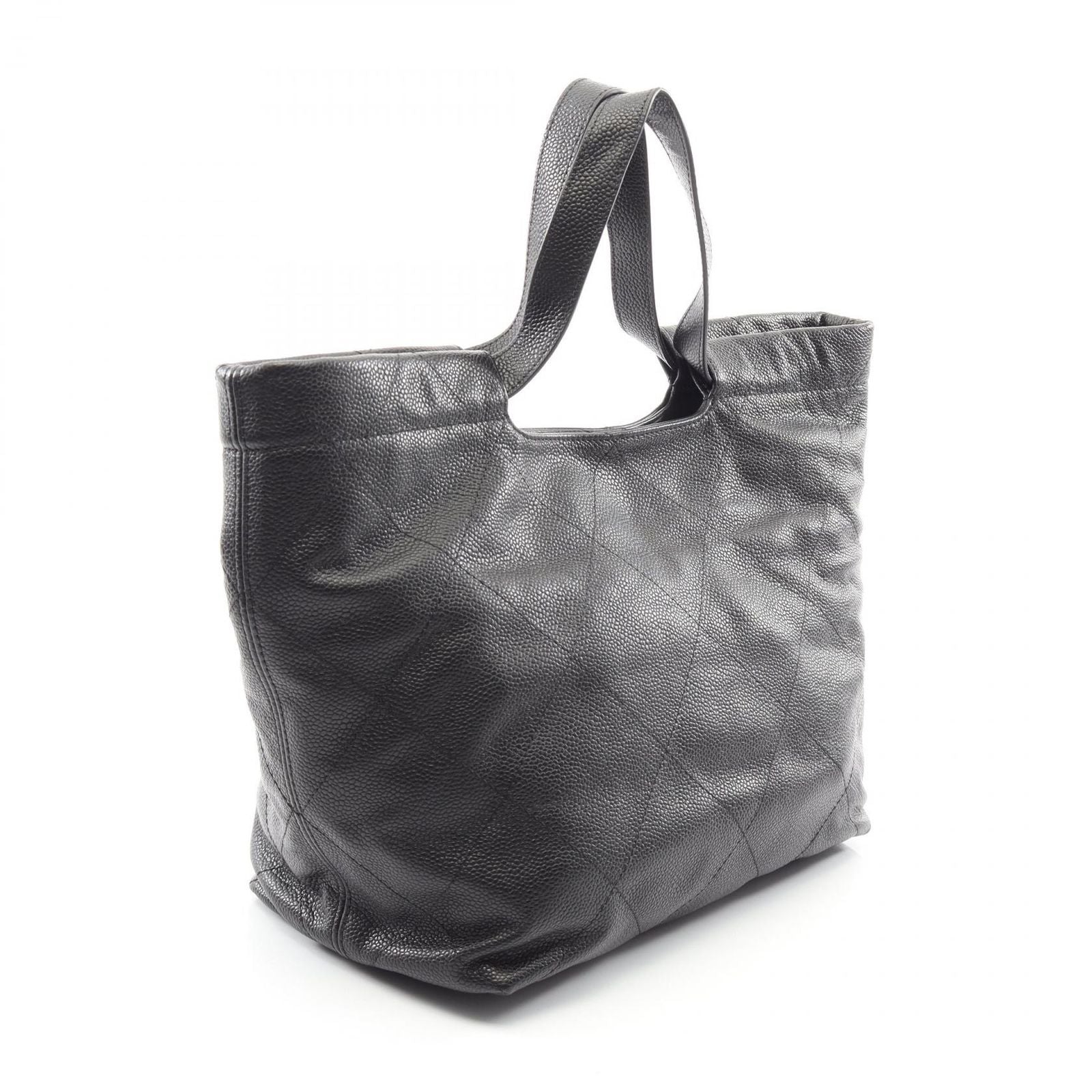 Chanel Tote Quilted Black Caviar Leather — view 2