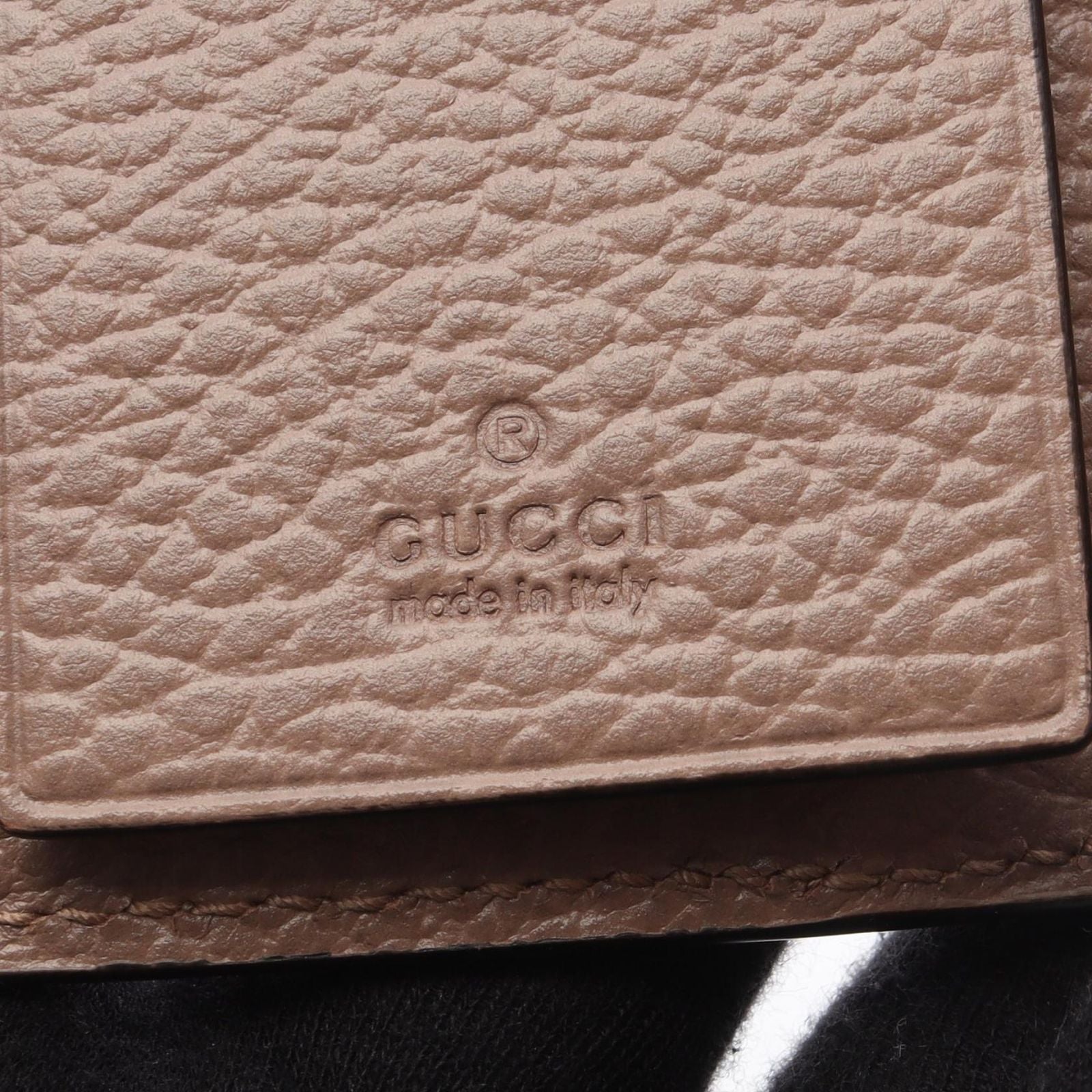 Gucci Key Case GG Marmont Petit 6 Rows Beige Pink Leather Key Holder — view 4