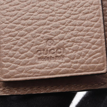 Gucci Key Case GG Marmont Petit 6 Rows Beige Pink Leather Key Holder — view 4