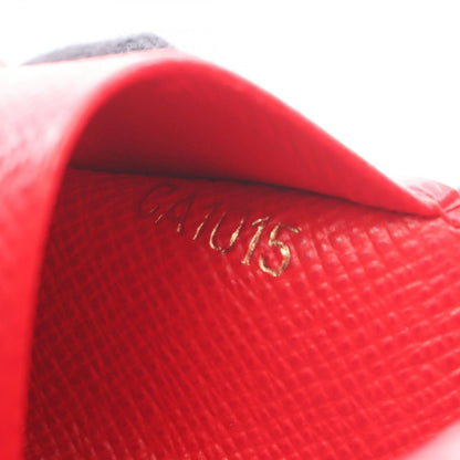 Louis Vuitton Card Case Business Holder Epi Rouge Castien Red Leather — view 5