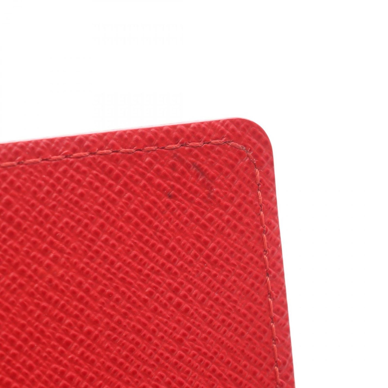Louis Vuitton Card Case Business Holder Epi Rouge Castien Red Leather — view 7