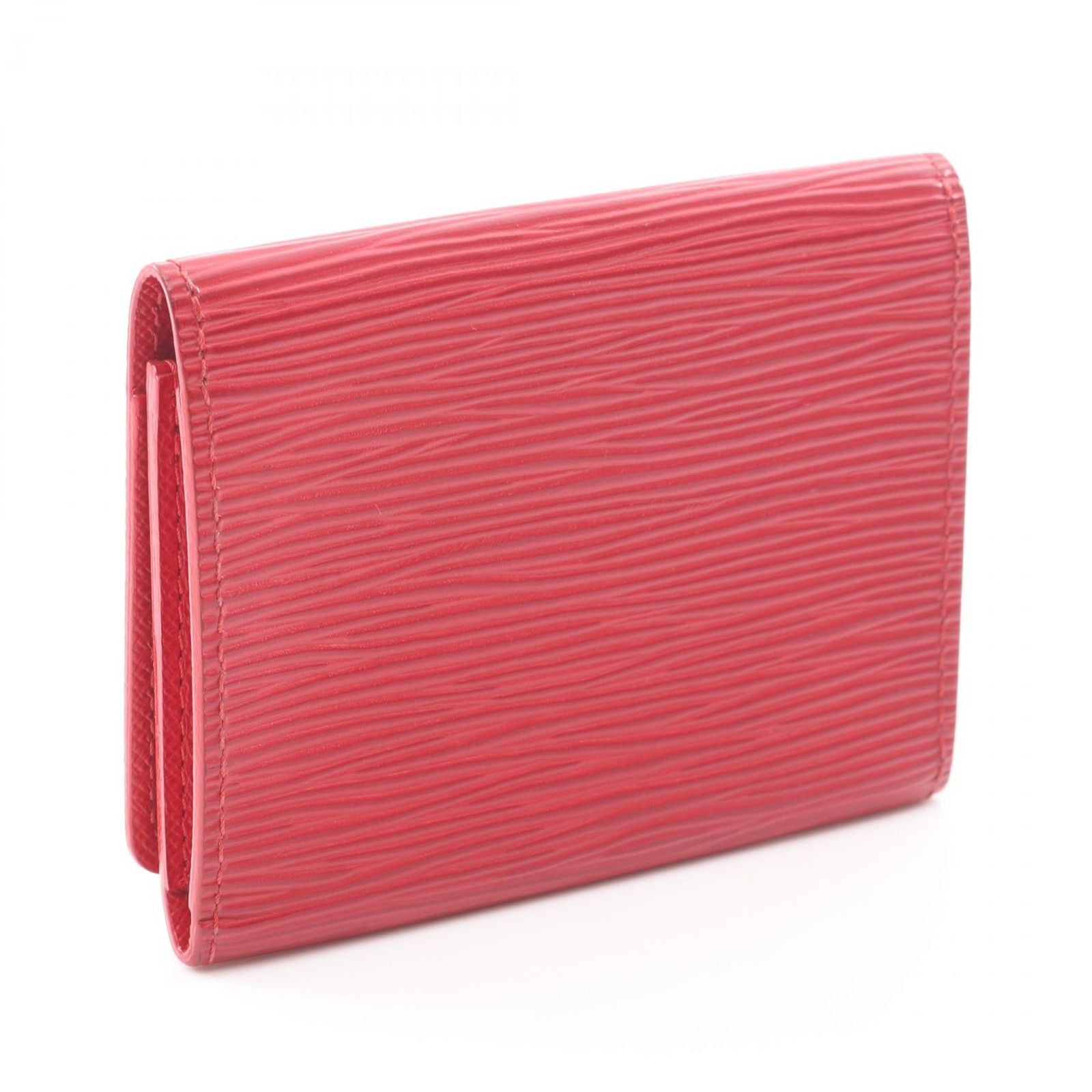 Louis Vuitton Card Case Business Holder Epi Rouge Castien Red Leather — view 2