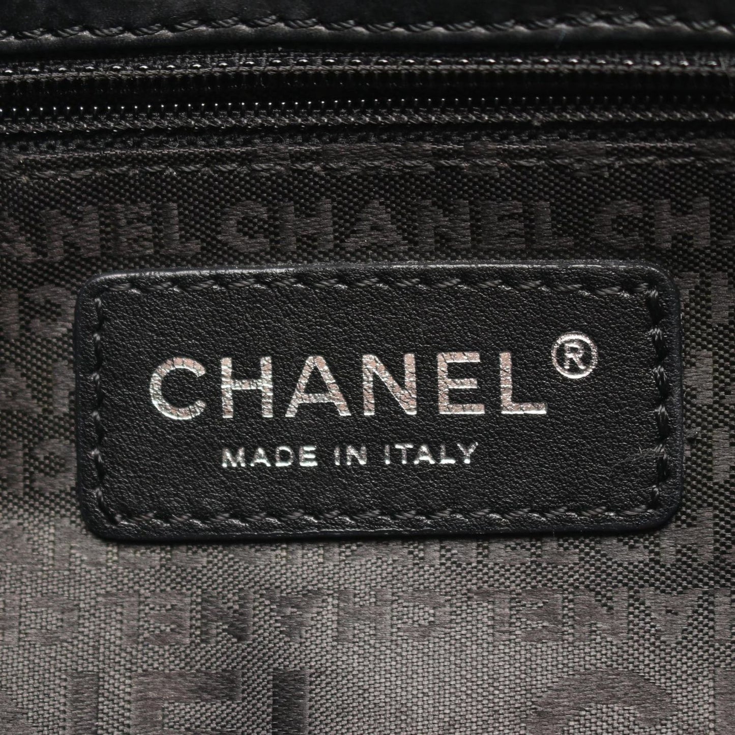 Chanel Shoulder Bag Quilted CC Logo Embossed Black Calf — view 4