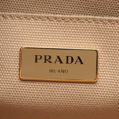 Prada Tote Canapa 2-Way Beige Canvas — view 4