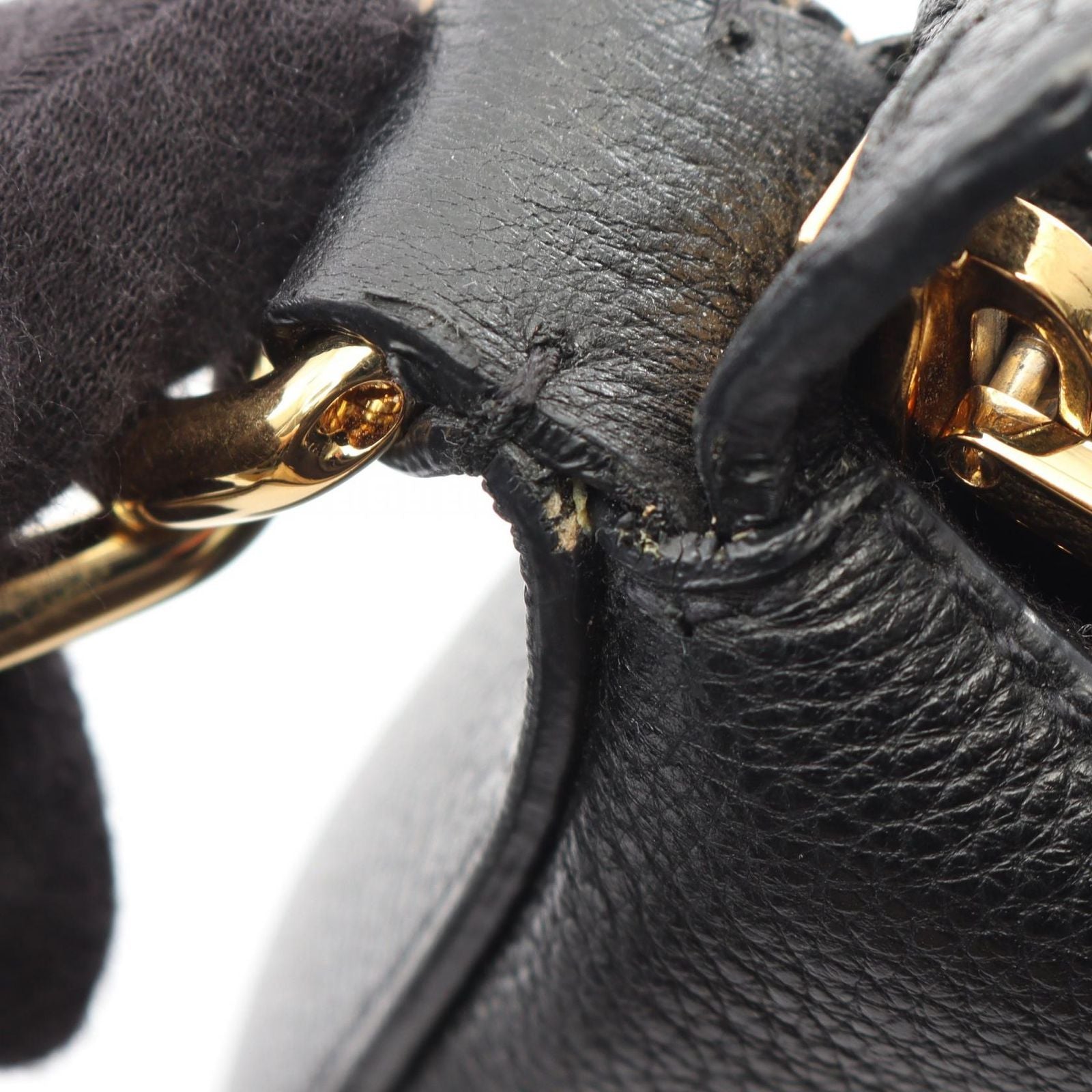 Prada Shoulder Bag Vitello Daino Soft Black Leather — view 6