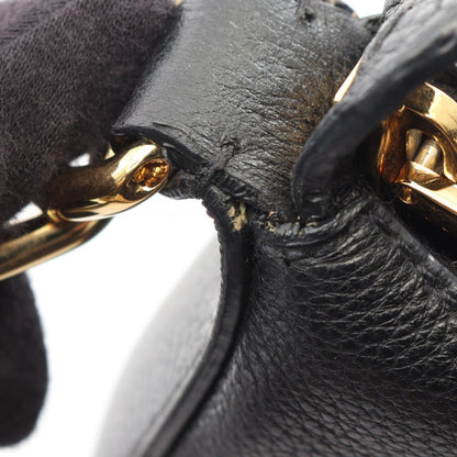 Prada Shoulder Bag Vitello Daino Soft Black Leather — view 6