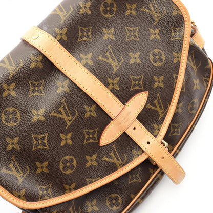 Louis Vuitton Shoulder Bag Saumur Canvas Leather — view 7