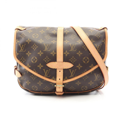 Louis Vuitton Shoulder Bag Saumur Canvas Leather