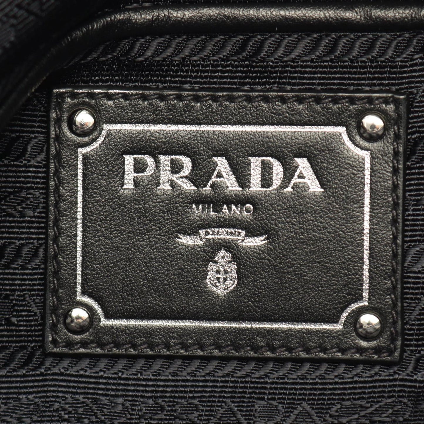 Prada Tote 2-Way Black Nylon Leather — view 4