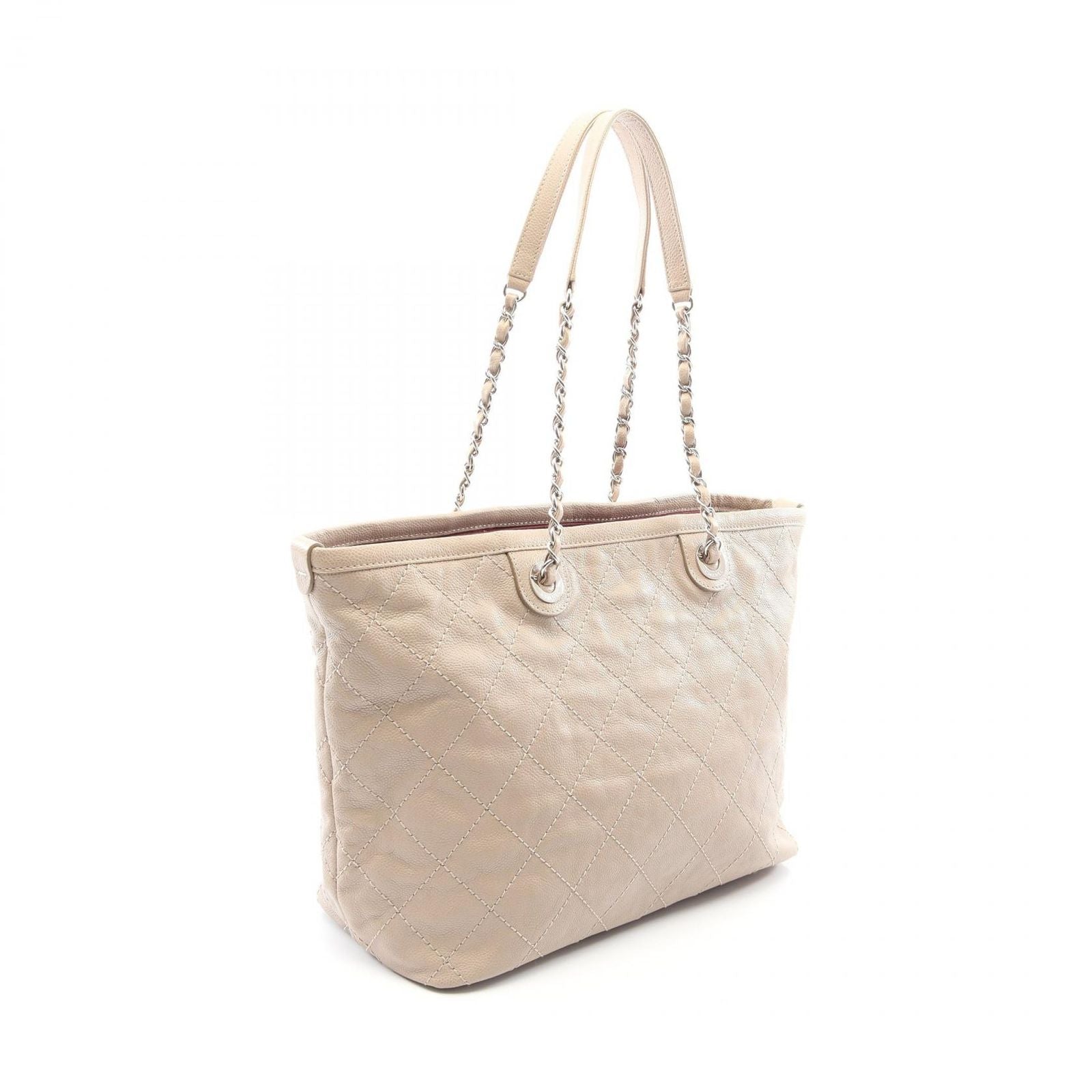 Chanel Tote Wild Stitch Gray Caviar Leather — view 2