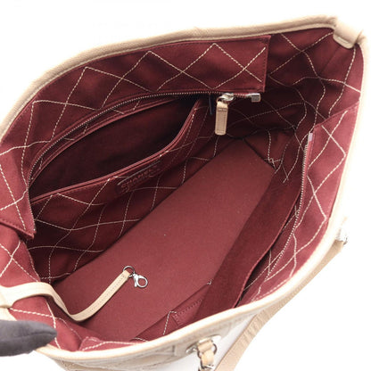 Chanel Tote Wild Stitch Gray Caviar Leather — view 3