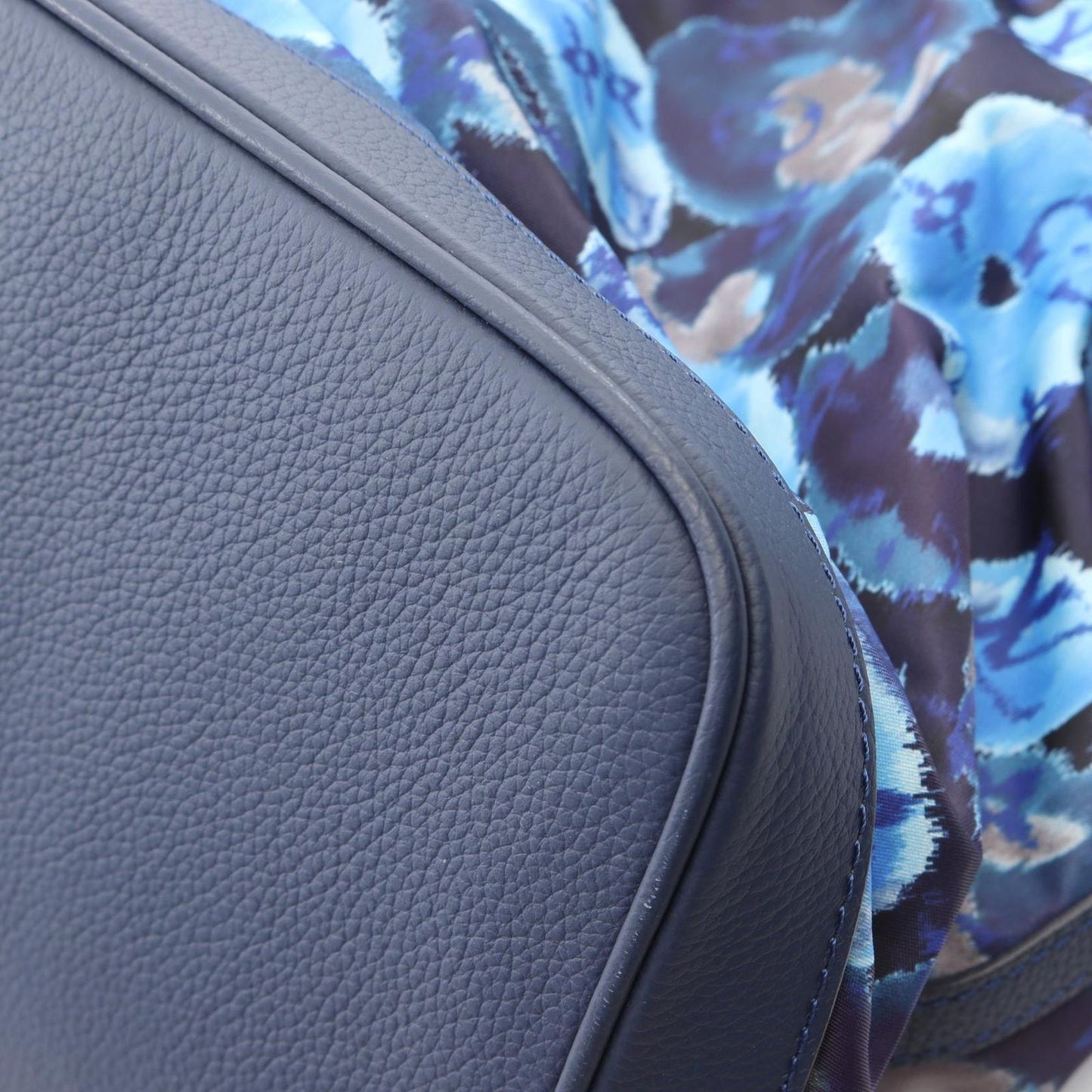 Louis Vuitton Tote Noefle Cut Flower Grand Blue 2-Way Nylon Leather — view 6