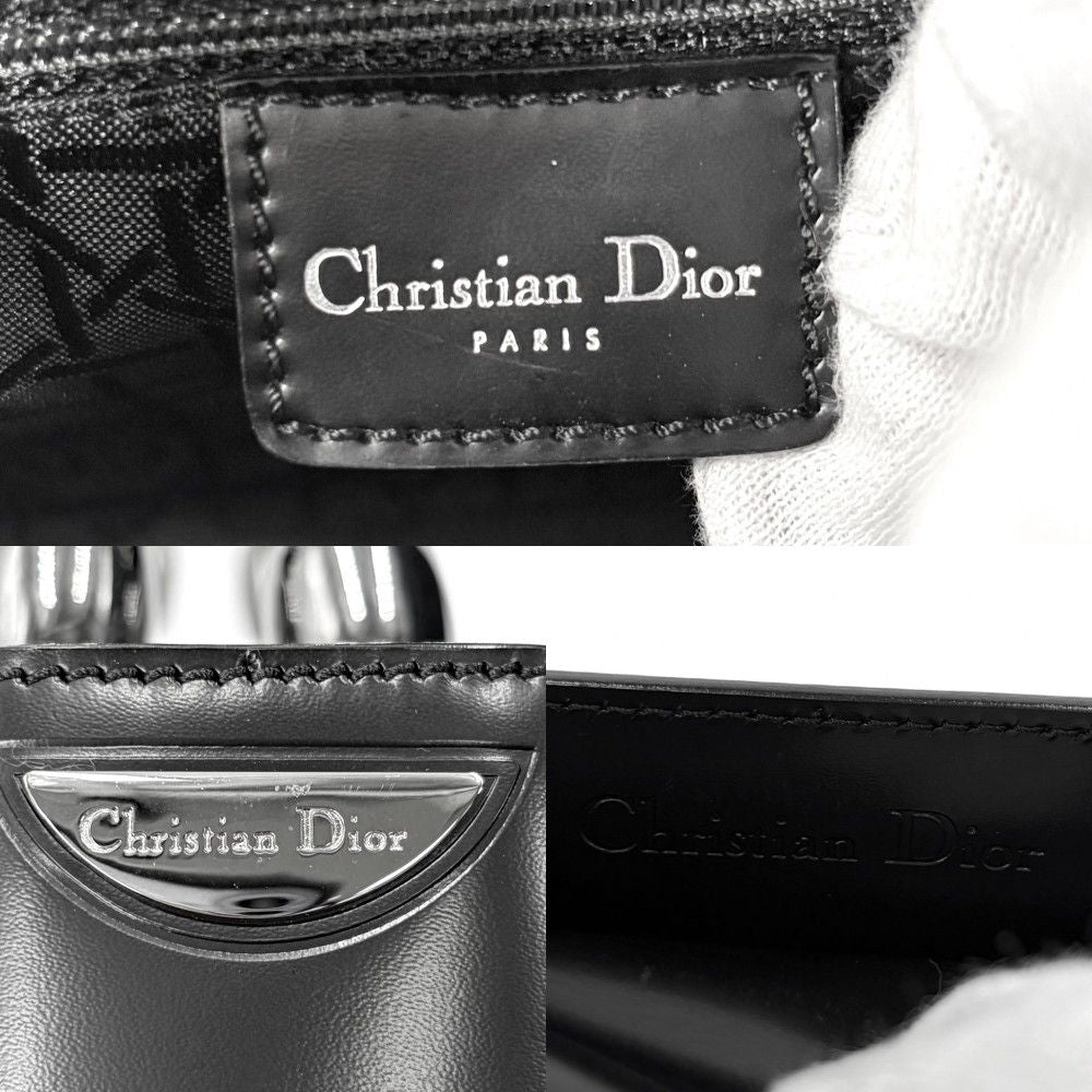 Dior Handbag Maris Pearl Matte Small Bag Leather Black Gunmetal — view 5
