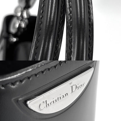 Dior Handbag Maris Pearl Matte Small Bag Leather Black Gunmetal — view 8