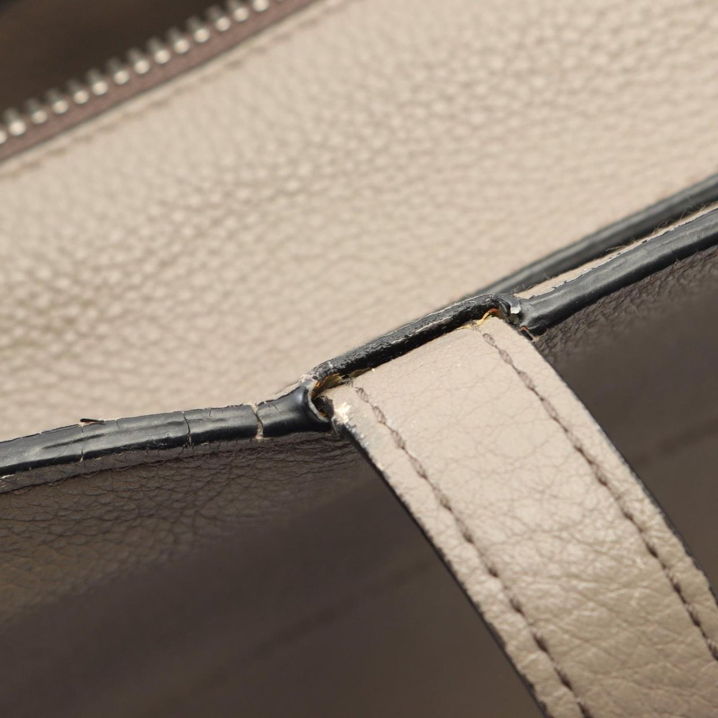 Prada Tote Vitello Phenix Gray Leather — view 9