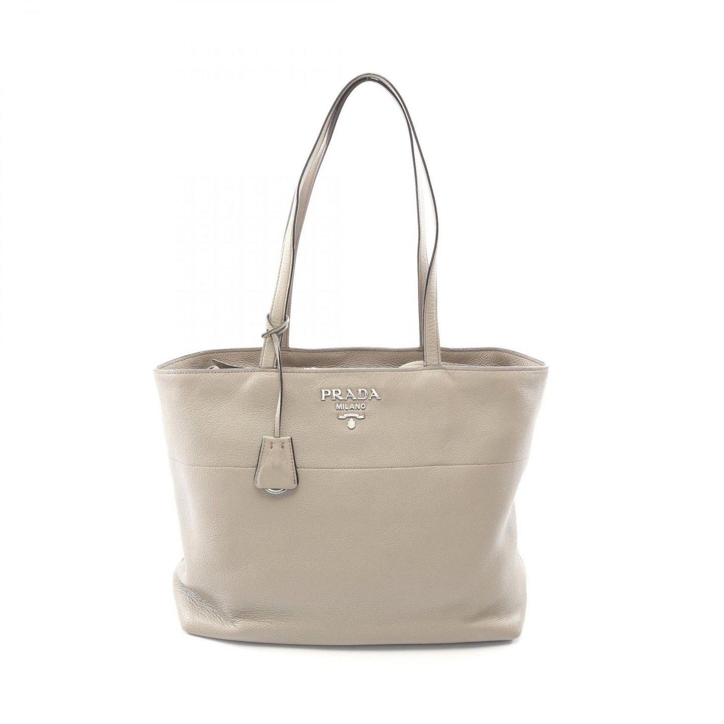 Prada Tote Vitello Phenix Gray Leather