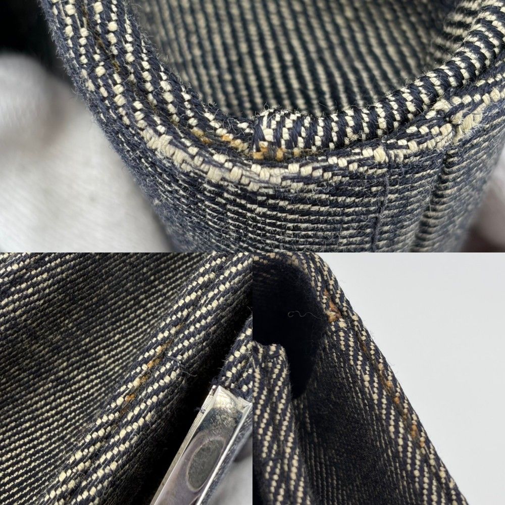 Chanel Shoulder Bag Chain Choco Bar CC Logo Coco Denim Gray Silver — view 6