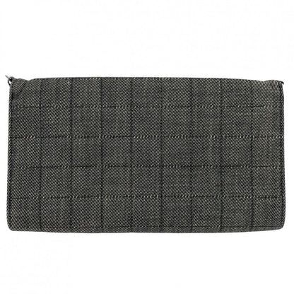 Chanel Shoulder Bag Chain Choco Bar CC Logo Coco Denim Gray Silver — view 2