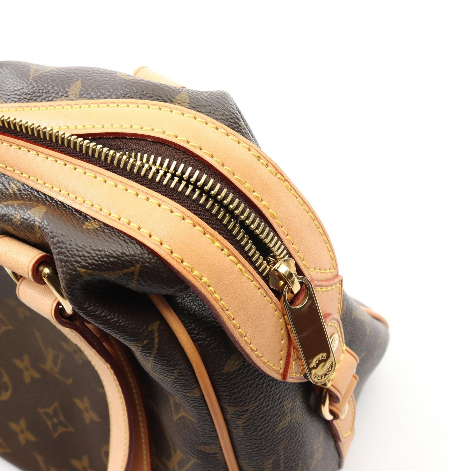 Louis Vuitton Shoulder Bag Strether PM Canvas Leather — view 9