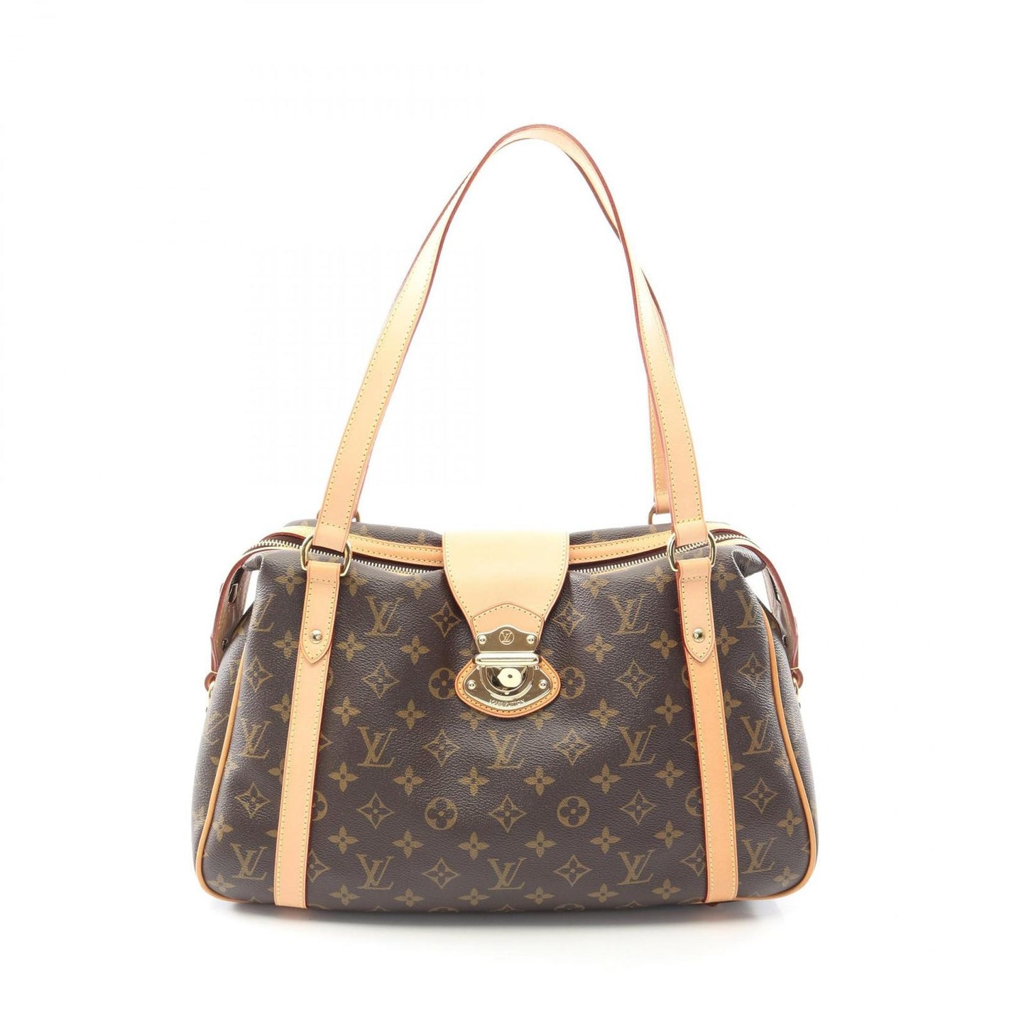 Louis Vuitton Shoulder Bag Strether PM Canvas Leather