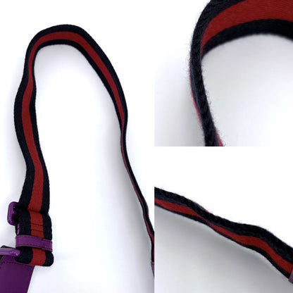 Gucci 2-Way Mini Horsebit Mini Shoulder Bag Crossbody Leather Purple Gold — view 9