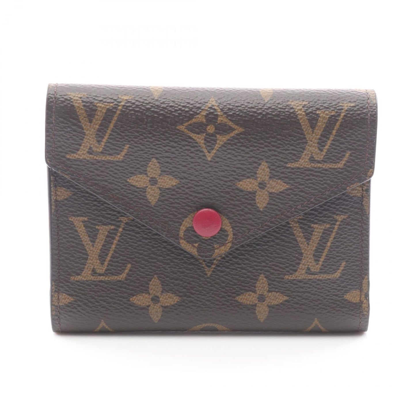 Louis Vuitton Trifold Wallet Portefeuille Victorine Monogram Fuchsia Leather