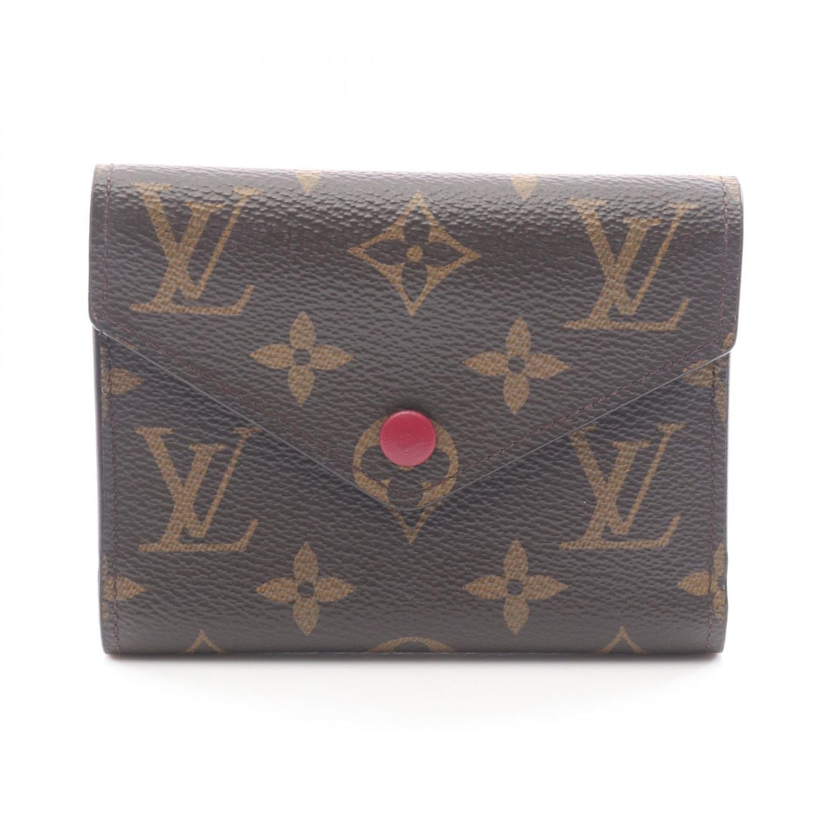 Louis Vuitton Trifold Wallet Portefeuille Victorine Monogram Fuchsia Leather