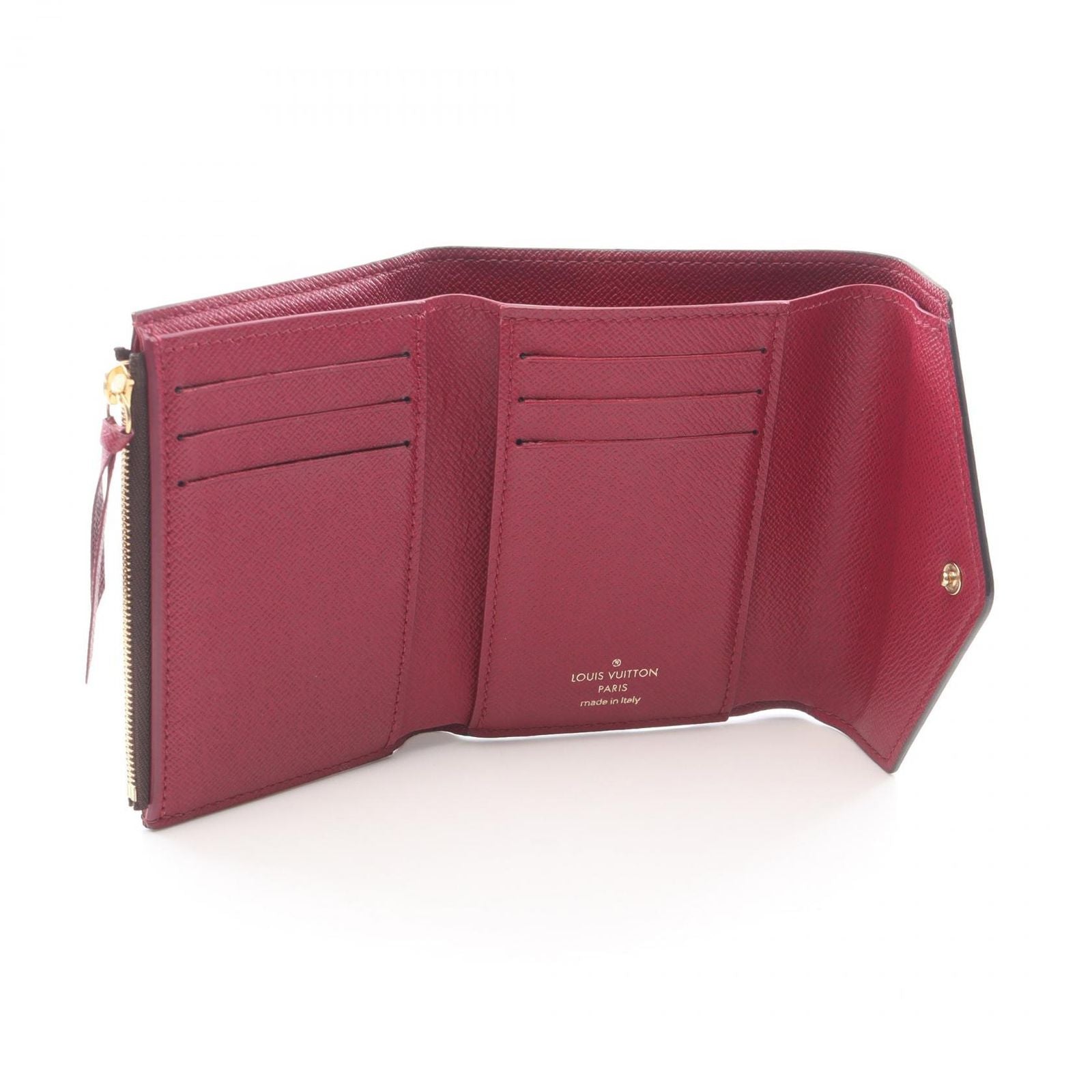 Louis Vuitton Trifold Wallet Portefeuille Victorine Monogram Fuchsia Leather — view 3